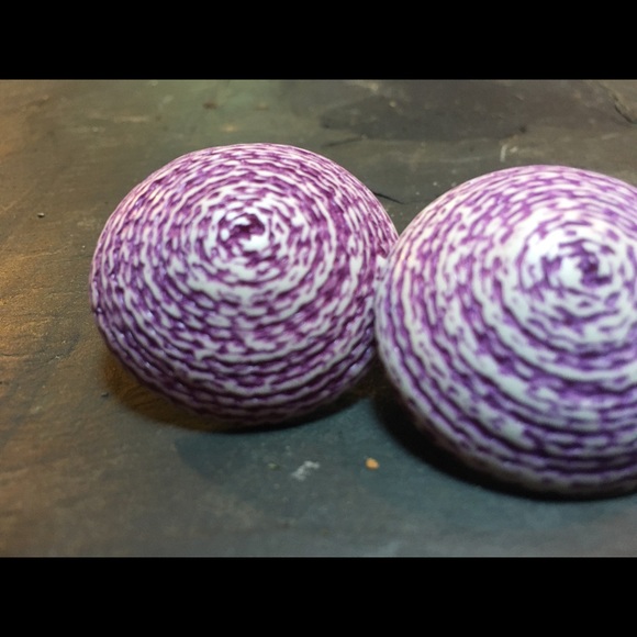 Vintage 80’s woven look large post earrings - Picture 5 of 6